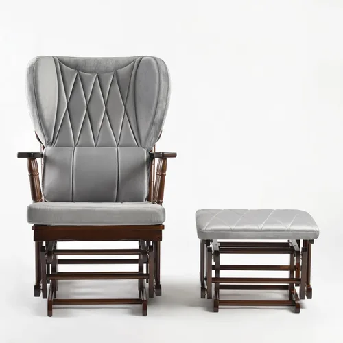 Miniatura 2 de Juego de silla y otomana Comfort Deluxe Glider (Plata)