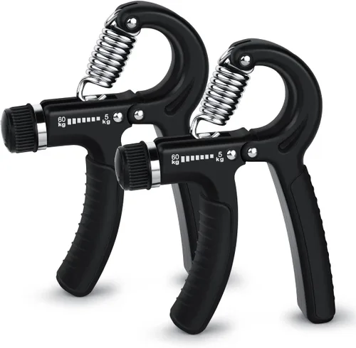 2 piezas de fortalecedor de agarre de mano, exprimidor de entrenamiento de mano, resistencia ajustable de 11 a 132 libras (11.0-132.3 lbs),