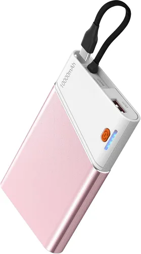 Miniatura 10 de Aaoyun Cargador portátil Power Bank, 10000mAh 22.5W PD carga rápida Powerbank con cable USB C integrado, batería externa delgada para iPhone