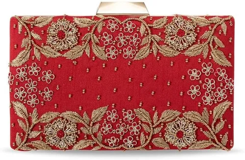 Miniatura 2 de Aheli Clutch Purses Handmade Handbags for Wedding Evening Party Bridal Gift for Women