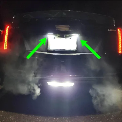 Miniatura 6 de Conjunto de luz LED de matrícula para Chevy Corvette C7 Impala SS Traverse 2014-2019, Ca'dillac CTS XTS SRX 2011-2019, repuesto OEM 6000K xenón