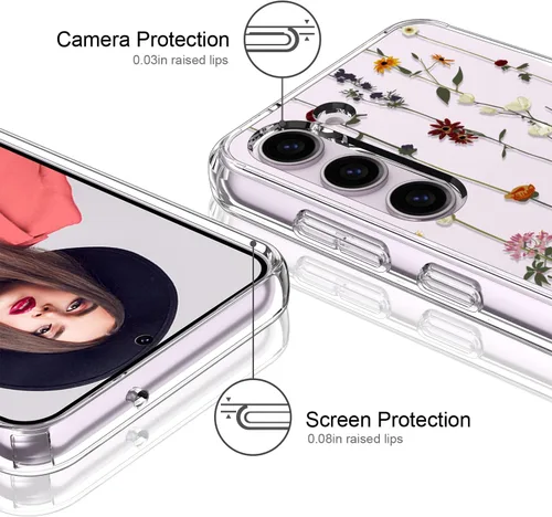 Miniatura 2 de ICEDIO Funda para Samsung Galaxy S23 Plus, delgada, transparente, con diseños de moda, para niñas y mujeres, funda protectora duradera y resistente