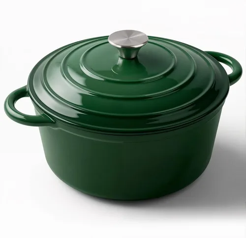 Miniatura 28 de Miereirl Olla Holandesa Esmaltada de 6.5 Cuartos con Tapa, Olla Holandesa de Hierro Fundido con Asas Dobles para Hornear Pan, Cocinar, Utensilios