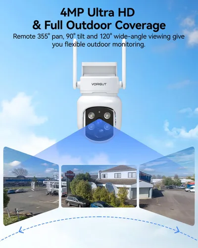 Miniatura 2 de Cámaras de seguridad solares inalámbricas para exteriores, sistema de cámara de seguridad solar de 4MP con NVR de 10 canales, grabación local de 128