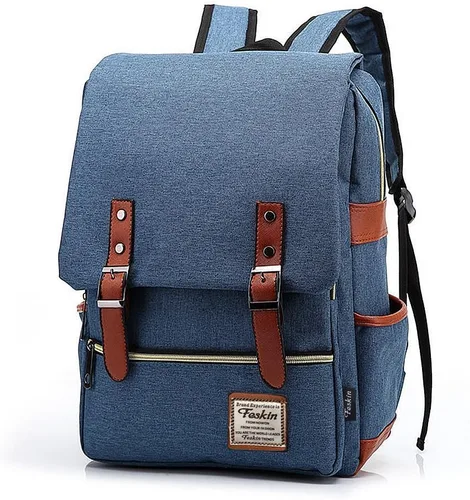 Mochila para computadora portátil unisex, delgada, profesional y para negocios de Feskin, mochila de viajes duradera, casual y a la moda (a prueba