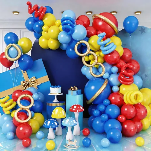 Miniatura 13 de Kit de Arco de Globos Azul Blanco Plateado, Guirnalda de Globos Azul Marino Plateado Blanco con Globos Metálicos Azul Oscuro Azul Claro Plateados
