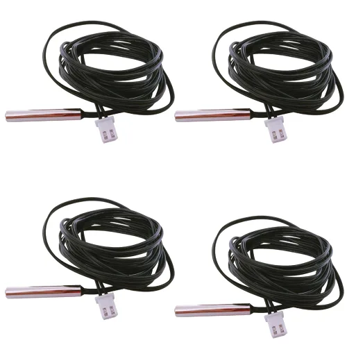 Miniatura 9 de 4pcs 10K termistor 3 M, 3950 NTC 10K termistor sensor de temperatura sonda de acero inoxidable NTC 10K sensor de temperatura uso para dispensador