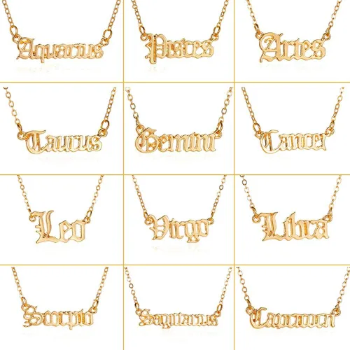 Miniatura 4 de Shulemin Collares para mujer, joyería de moda, regalo de San Valentín, collar creativo de doce constelaciones, collar de cadena de clavícula, collar