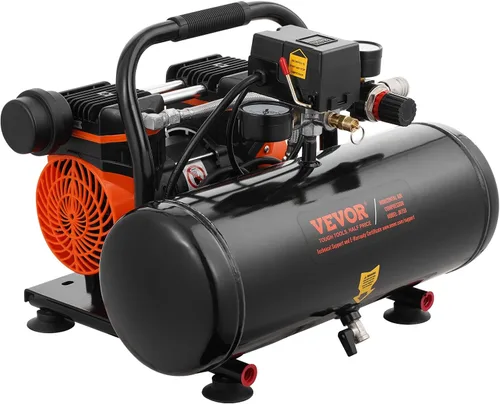 Miniatura 9 de VEVOR Compresor de aire, tanque de acero de 2 galones, compresor de aire libre de aceite de 1HP 2.1CFM a 90PSI y presión máxima de 120PSI, compresor