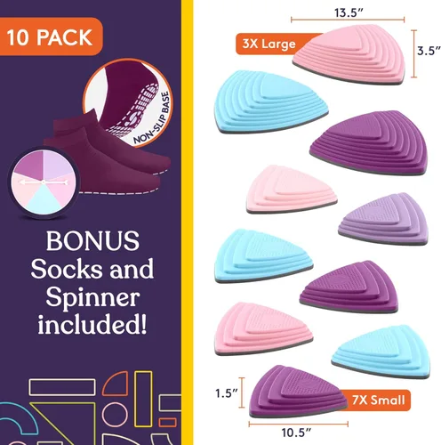 Miniatura 2 de Special Supplies Stepping Stones for Kids Indoor and Outdoor Balance Blocks Promote Coordination, Balance Strength Child Safe Rubber, Non-Slip