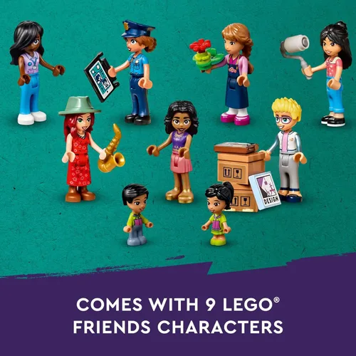Miniatura 4 de LEGO Friends Downtown Flower and Design Stores 41732 Juego de Construcción - Juguete Construible con Apartamento, Tiendas, Casa y Personajes