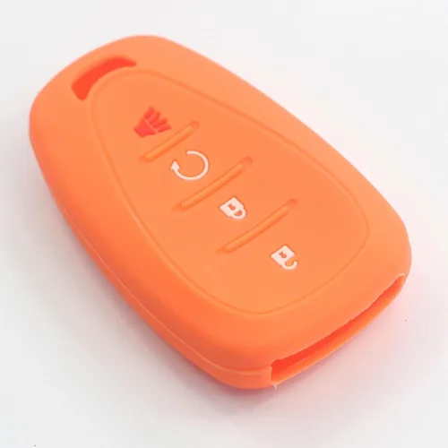 Miniatura 7 de 2 piezas 4 botones funda protectora de silicona para llave inteligente compatible con Chevy Chevrolet Blazer Bolt Equinox Traverse Trax Trailblazer