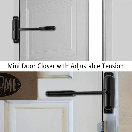 Miniatura 4 de Cierrapuertas automático de seguridad con muelle de seguridad, fácil de instalar para convertir puertas con bisagras en cierre automático