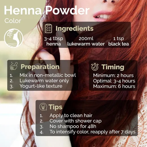 Miniatura 6 de Fatima's Garden Polvo de henna marroquí puro, 100% natural, tinte y tratamiento para el cabello, 8.82 oz