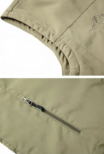Miniatura 5 de Yoinlia Chaleco de forro polar ligero sin mangas para hombre