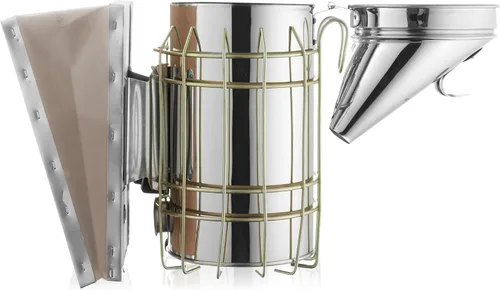Miniatura 4 de Honey Keeper Acero inoxidable del fumador de la colmena de la abeja con el equipo de la colmena de la apicultura