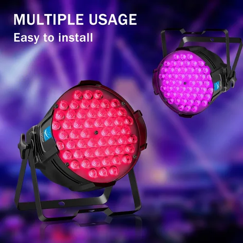 Miniatura 4 de Big Dipper Luces LED de escenario Par de luces 54X3W RGB multicolor brillante iluminación con sonido DMX activado maestro-esclavo luces elevadas