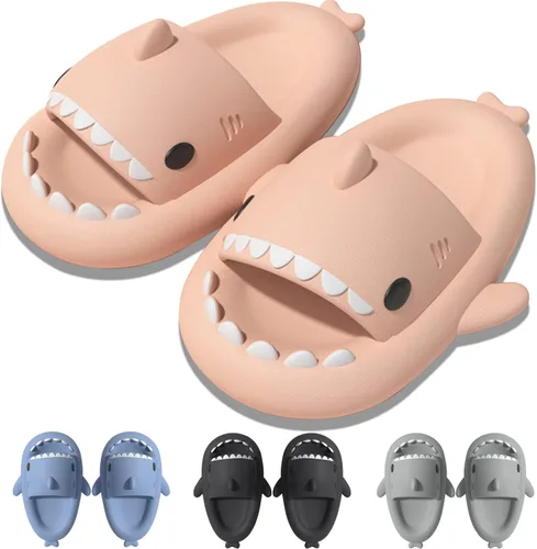EECH Sandalias de tiburón Cloud para niños y niñas, bonitas pantuflas para niños grandes, suela gruesa mejorada, sandalias de tiburón
