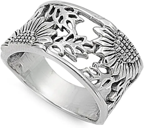 Miniatura 2 de Elige tu color de anillo de girasol de filigrana de plata esterlina, Metal, Sin gemas.