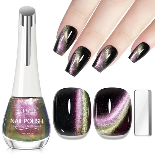 Miniatura 5 de Esmalte de uñas de ojo de gato con perla de sirena, secado rápido, esmalte de uñas magnético sin gel con imán, esmalte de uñas de ojo de gato