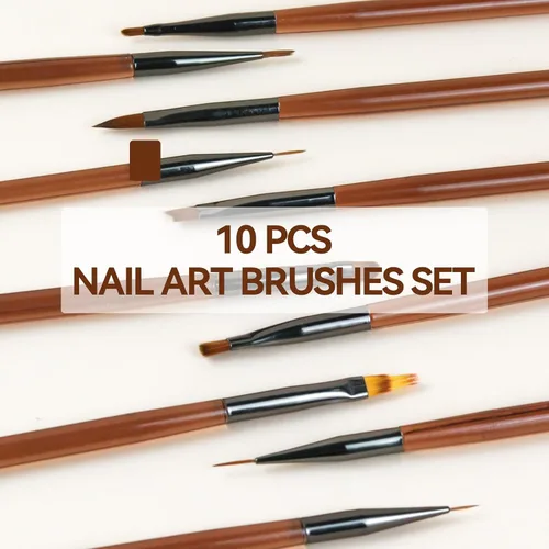 Miniatura 9 de Juego de 18 pinceles de arte de uñas para pintar, práctica de diseño, puntas francesas, pinceles de uñas acrílicas para extensiones de uñas
