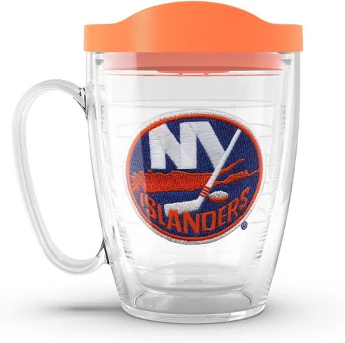 Miniatura 19 de Tervis Vaso aislado de doble pared NHL Pittsburgh Penguins hecho en Estados Unidos mantiene las bebidas frías y calientes, 16 onzas, taza, logotipo