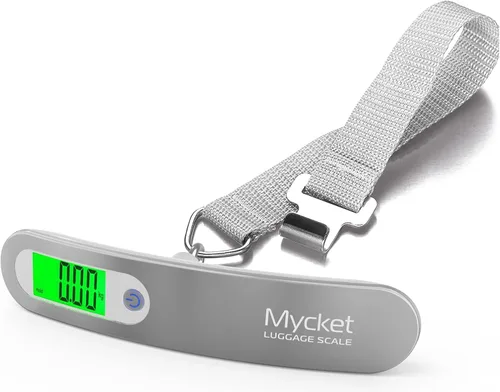 Miniatura 2 de Mycket Báscula de equipaje digital portátil, báscula electrónica para maleta, báscula para colgar, báscula de pesaje de equipaje, 110 libras