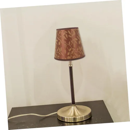 Miniatura 3 de OSALADI Tela Material Pantalla Pantalla Lámpara de Escritorio Cubierta de Pantalla Estilo Retro Fácil Instalar para Uso Largo Marrón claro