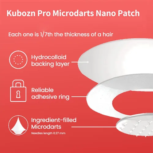 Miniatura 6 de KUBOZN Pro MicroDardos Patch, hidrocoloide con ácido salicílico, 144 unidades, cubierta invisible contra manchas (1 caja)