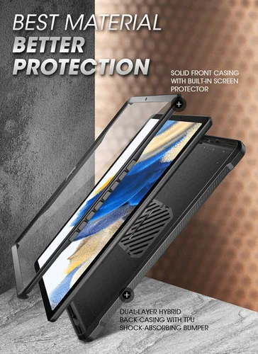 Miniatura 3 de SUPCASE Funda para Galaxy Tab A8 con soporte (Unicorn Beetle Pro), [protector de pantalla integrado] Funda protectora de cuerpo completo resistente