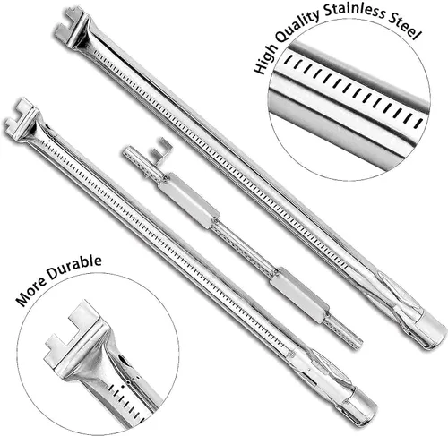 Miniatura 5 de Hisencn Tubos de quemador de parrilla de gas, barras de sabor de repuesto para parrillas de gas Weber Spirit 200, Spirit E-210, E-220, Spirit S-210