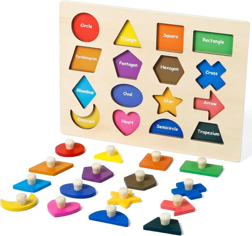 Miniatura 8 de Attmu Rompecabezas del alfabeto de madera para niños pequeños, rompecabezas de forma ABC, rompecabezas del alfabeto, juguetes educativos