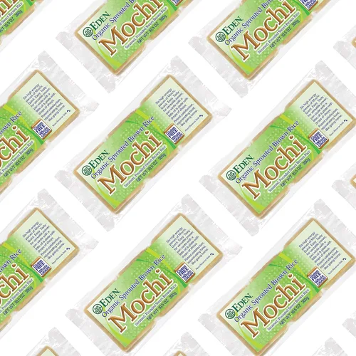Miniatura 6 de Eden Mochi de arroz integral germinado orgánico, 100% grano entero germinado, fabricado tradicionalmente en Japón, 10.5 onzas