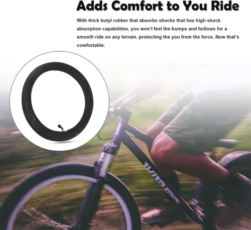 Miniatura 3 de Eboxer - Tubos interiores de repuesto de rueda de varios tamaños, compatibles con bicicleta eléctrica, motocicleta, tubo interior de goma de alta