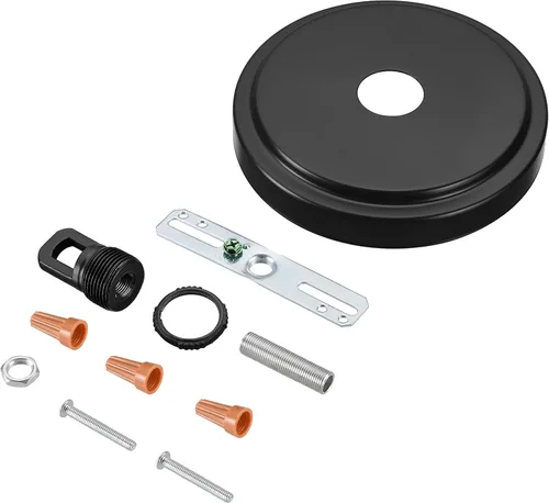 Miniatura 24 de Aspen Creative 21508-11 - Kit de lámpara de araña de transición y toldo con bucle para cuello, bronce aceitado, diámetro de 5-1/2 pulgadas, orificio
