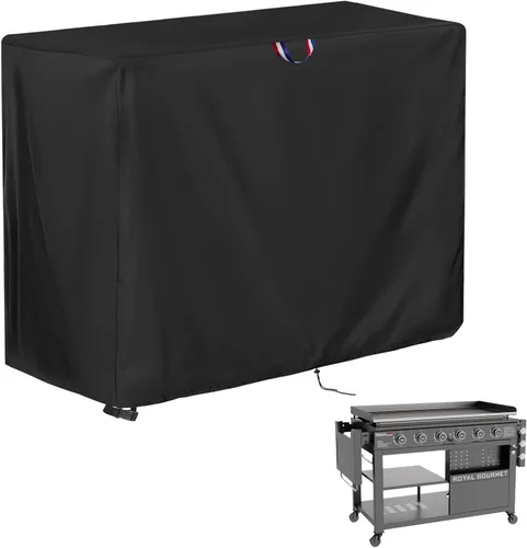 Cubierta de parrilla de 48 pulgadas para parrilla Blackstone, cubiertas impermeables para exteriores para parrilla superior plana, cubierta de
