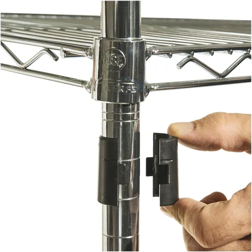 Miniatura 11 de Alera ALE Industrial - Kit de inicio de estantería de alambre resistente, 4 estantes, 48 pulgadas de ancho x 18 pulgadas de profundidad x 72 plateado