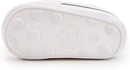 Miniatura 4 de KIDSUN - Zapatos deportivos unisex de caña alta para bebés mezclilla de lona suela antideslizante suaves para los primeros pasos
