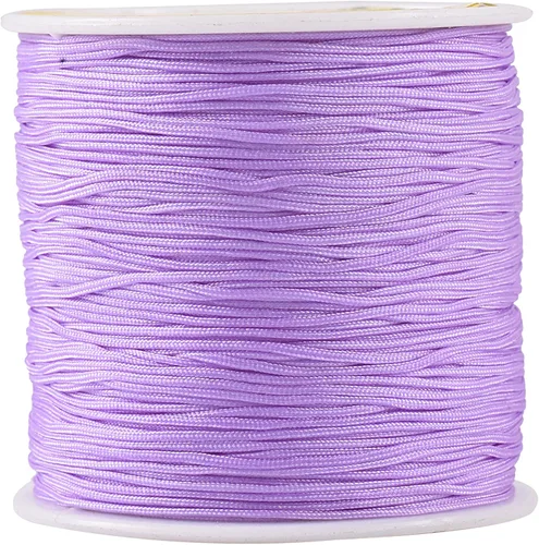 Miniatura 120 de KONMAY 1 rollo de cuerda de nailon para hacer pulseras de 150 yardas, trenzado de nailon Shamballa Macramé/cordón de cuentas de 0.4mm, cordón