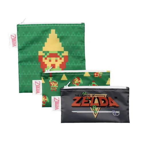 Miniatura 11 de Bumkins - Bolsas reutilizables para snacks, para almuerzo escolar de niños y porciones para adultos, tela lavable, bolsa con cierre de tela