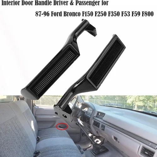 Miniatura 3 de Manija interior de metal para Ford F150 F250 F350 Bronco F53 F59 F800 1987 1988 1989 1990 1991 1992 1993 1994 1995 1996 Delantero trasero izquierdo