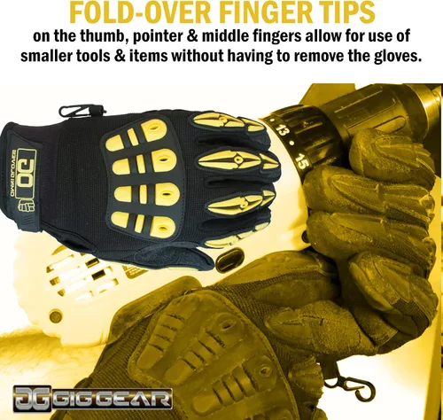 Miniatura 6 de Gig Gear Guantes de trabajo de alta visibilidad, hechos para profesionales de giras, espectáculos, teatros y eventos en vivo y producción in situ