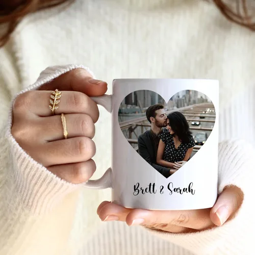Miniatura 9 de Tazas de café personalizadas con iniciales y letra de nombre, tazas de nombre personalizadas, regalo divertido para novio y novia, tazas de doble