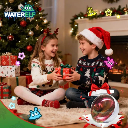 Miniatura 3 de WATERELF Masilla de slime Galaxy para niños, regalo del día del niño, juguetes sensoriales para terapia artística, juguetes para niños y niñas, Rojo