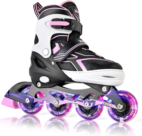 Miniatura 20 de 2PM SPORTS - Patines en línea ajustables Torinx verde para niños, patines divertidos para principiantes para niños, jóvenes, niñas, hombres