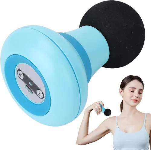 Mini pistola de masaje, mini masajeador portátil con carga USB, masajeador personal eléctrico de mano con vibración de 6 velocidades, masajeador