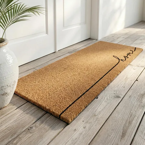 Miniatura 69 de Fab Habitat Felpudo extra grueso, tejido a mano, duradero, fibra de coco natural, entrada, puerta delantera, porche, patio, pájaros en rama, gris