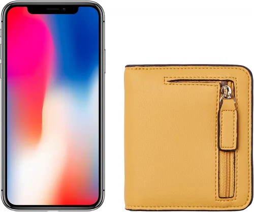 Miniatura 6 de Toughergun - Billetera para mujer, con bloqueo Rfid, pequeña, compacta, plegable, de lujo, de cuero, con bolsillo para mujer, minivestido