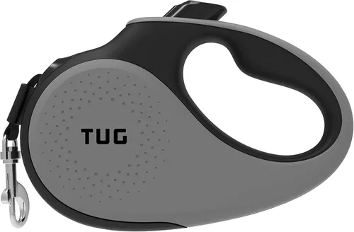 Miniatura 14 de TUG - Correa retráctil 360º para perros, libre de enredos, mango antideslizante, nailon resistente de 16 pies, freno de una sola mano, pausa