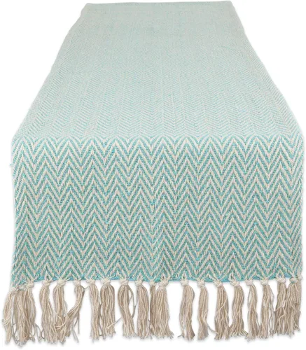 Miniatura 23 de DII Woven Basic - Camino de mesa Chevron de la colección de mesa, 15 x 72 pulgadas, gris
